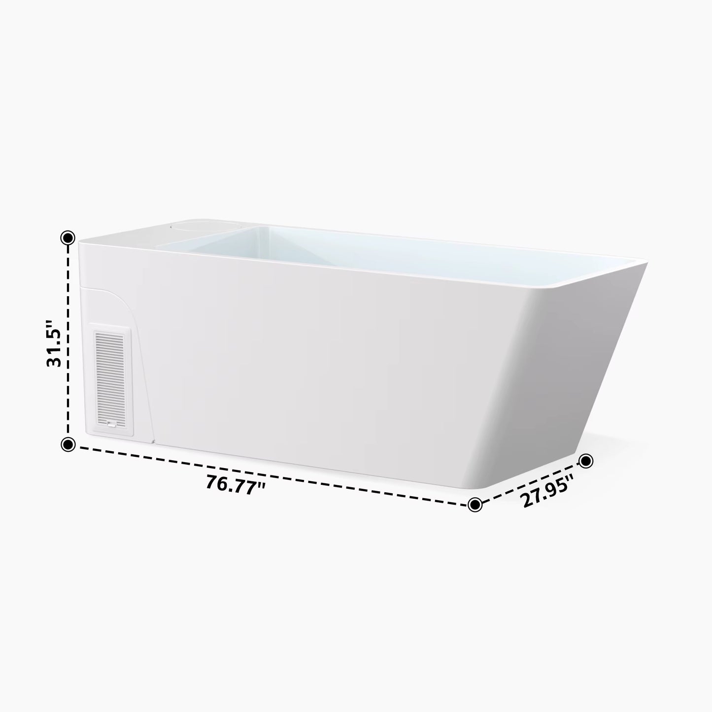 Gurgle Sports Recovery Therapy Ice Bath Tub Wifi APP Control Acrylic Cold Plunge All in Bathing Athlete Spa Bathtub